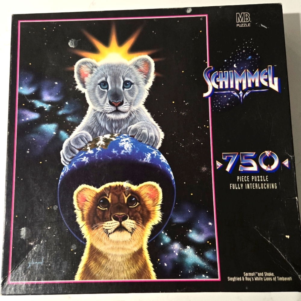 Schimmel Puzzle * NEW * Vintage * Siegfried & Roy's White Lions of Timbavati